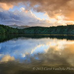 clouds reflection Price Lake Western North Carolina