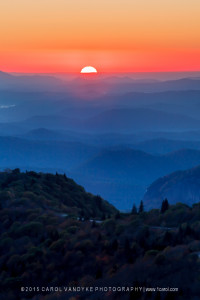 sunrise blue ridge mountains north carolina