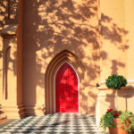 Charleston SC Red Church Door